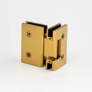 Boston 6-8mm Glass to Glass 180 Degree Shower Hinge -  Raw Brushed Brass by Estelle, a Bathroom Fixtures for sale on Style Sourcebook