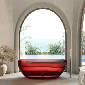 Cassa Design Wow Translucency Resin Stone Bath 1650mm Vivid Red by Cassa Designs, a Bathtubs for sale on Style Sourcebook