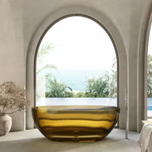 Cassa Design Wow Translucency Resin Stone Bath 1650mm Opal Yellow by Cassa Designs, a Bathtubs for sale on Style Sourcebook
