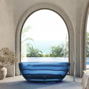 Cassa Design Wow Translucency Resin Stone Bath 1650mm Sky Blue by Cassa Designs, a Bathtubs for sale on Style Sourcebook