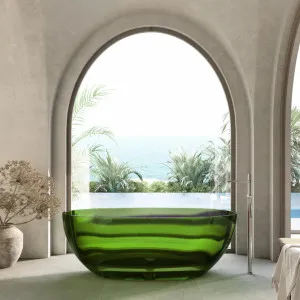 Cassa Design Wow Translucency Resin Stone Bath 1650mm Emerald Green by Cassa Designs, a Bathtubs for sale on Style Sourcebook