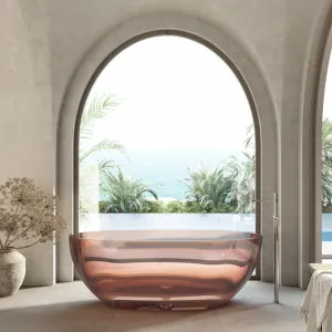 Cassa Design Wow Translucency Resin Stone Bath 1650mm Faint Pink by Cassa Designs, a Bathtubs for sale on Style Sourcebook