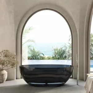 Cassa Design Wow Translucency Resin Stone Bath 1650mm Morion Black by Cassa Designs, a Bathtubs for sale on Style Sourcebook