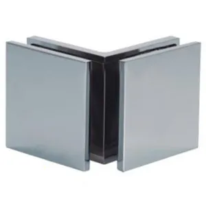 Stealth Glass to Glass Bracket with Cover Plate - Polished Nickel by Estelle, a Bathroom Fixtures for sale on Style Sourcebook