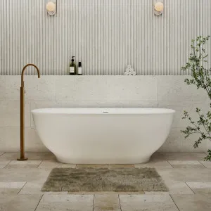 Cassa Designs Hampton Freestanding Bath Matte White by Cassa Designs, a Bathtubs for sale on Style Sourcebook