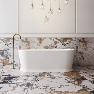Cassa Designs Westminster Back To Wall Freestanding Bath Matte White by Cassa Designs, a Bathtubs for sale on Style Sourcebook