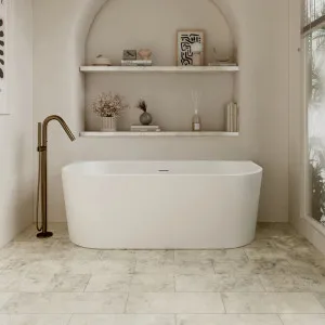 Cassa Designs Auris Round Back to Wall Bathtub Gloss White by Cassa Designs, a Bathtubs for sale on Style Sourcebook