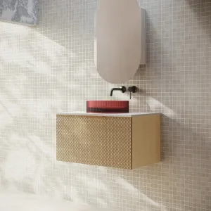 Relievo Wall Hung Vanity - Single Relievo Oak by null, a Vanity Mirrors for sale on Style Sourcebook