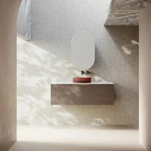 Relievo Wall Hung Vanity - Single Relievo Walnut by null, a Vanity Mirrors for sale on Style Sourcebook
