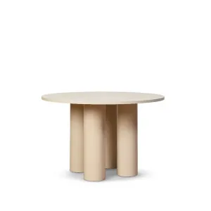 Otis Round Four Seater Dining Table - Beige - Mocka by Mocka., a Dining Tables for sale on Style Sourcebook