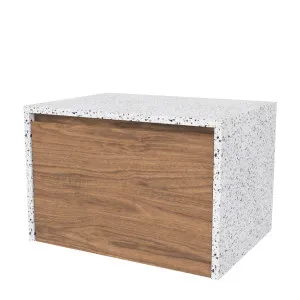 Ainsworth Vanity 600mm Centre Bowl SilkSurface Waterfall WG AC Top Wall hung by Timberline, a Vanities for sale on Style Sourcebook