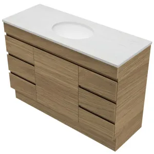 Bargo Vanity 1200mm Centre WG Basin SilkSurface UC Top Floor standing by Timberline, a Vanities for sale on Style Sourcebook