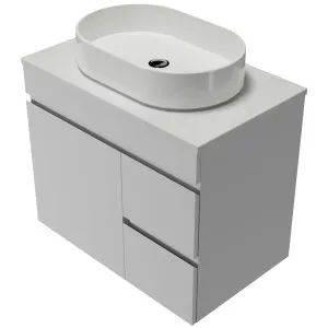 Bargo Vanity 750mm Centre WG Basin SilkSurface AC Top Wall hung by Timberline, a Vanities for sale on Style Sourcebook