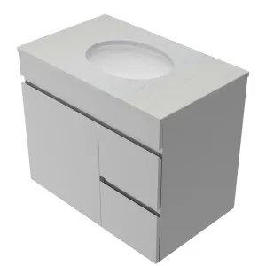 Bargo Vanity 750mm Centre WG Basin SilkSurface UC Top Wall hung by Timberline, a Vanities for sale on Style Sourcebook