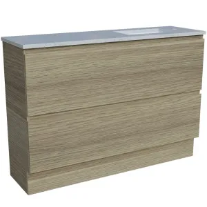 Billie Vanity 1200mm Right WG Basin SilkSurface UC Top Floor standing by Timberline, a Vanities for sale on Style Sourcebook