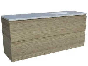 Billie Vanity 1200mm Right WG Basin SilkSurface UC Top Wall hung by Timberline, a Vanities for sale on Style Sourcebook