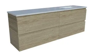 Billie Vanity 1500mm Right WG Basin SilkSurface UC Top Wall hung by Timberline, a Vanities for sale on Style Sourcebook