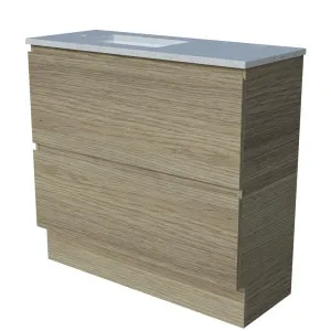 Billie Vanity 900mm Left WG Basin SilkSurface UC Top Floor standing by Timberline, a Vanities for sale on Style Sourcebook
