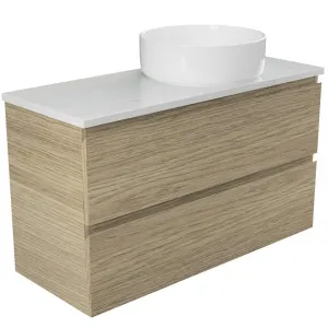 Billie Vanity 900mm Right WG Basin SilkSurface AC Top Wall hung by Timberline, a Vanities for sale on Style Sourcebook