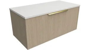 Elwood Vanity 900mm Centre WG Basin SilkSurface AC Top Wall hung by Timberline, a Vanities for sale on Style Sourcebook