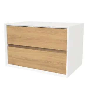 Embrace Vanity 750mm Centre Bowl SilkSurface Surround WG AC Top Wall hung by Timberline, a Vanities for sale on Style Sourcebook