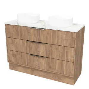Emmett Vanity 1200mm Double WG Basin SilkSurface AC Top Floorstanding by Timberline, a Vanities for sale on Style Sourcebook