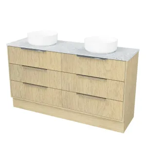 Emmett Vanity 1500mm Double WG Basins SilkSurface AC Top Floorstanding by Timberline, a Vanities for sale on Style Sourcebook