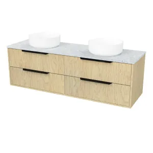 Emmett Vanity 1500mm Double WG Basins SilkSurface AC Top Wall hung by Timberline, a Vanities for sale on Style Sourcebook
