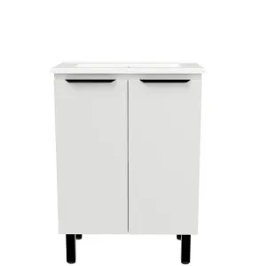 Florida Ensuite Vanity 600mm Centre Bowl Urban Top On Legs by Timberline, a Vanities for sale on Style Sourcebook