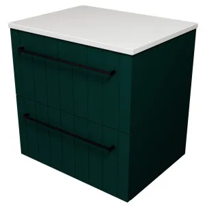 Henley Vanity 600mm Centre WG Basin SilkSurface AC Top Wall hung by Timberline, a Vanities for sale on Style Sourcebook