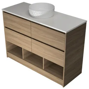 Kansas Vanity 1200mm Centre WG Basin SilkSurface AC Top Floor standing by Timberline, a Vanities for sale on Style Sourcebook