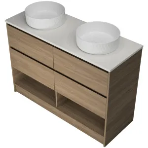 Kansas Vanity 1200mm Double WG Basin SilkSurface AC Top Floor standing by Timberline, a Vanities for sale on Style Sourcebook