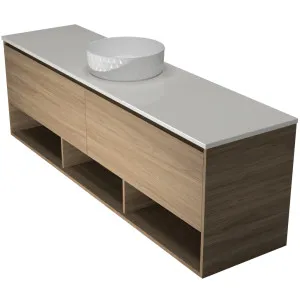 Kansas Vanity 1800mm Centre WG Basin SilkSurface AC Top Wall hung by Timberline, a Vanities for sale on Style Sourcebook