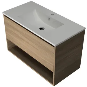 Kansas Vanity 900mm Centre Bowl Alpha Top Wall hung by Timberline, a Vanities for sale on Style Sourcebook