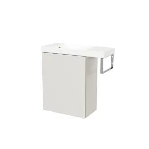 Oscar Vanity 550mm/400mm Left Bowl Nano Top with rail Wall Hung by Timberline, a Vanities for sale on Style Sourcebook