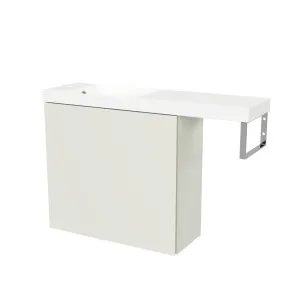 Oscar Vanity 800mm/550mm Left Bowl Nano Top with rail Wall Hung by Timberline, a Vanities for sale on Style Sourcebook