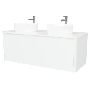 Saba Vanity 1200mm Double WG Basin SilkSurface AC Top Wall hung by Timberline, a Vanities for sale on Style Sourcebook