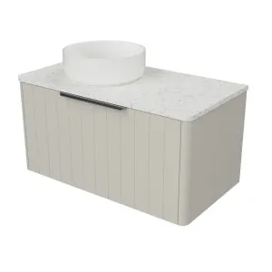 Saba Vanity 900mm Left WG Basin SilkSurface AC Top Wall hung by Timberline, a Vanities for sale on Style Sourcebook