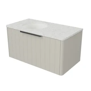 Saba Vanity 900mm Left WG Basin SilkSurface UC Top Wall hung by Timberline, a Vanities for sale on Style Sourcebook