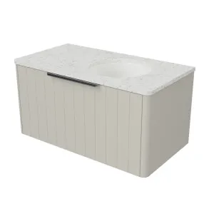Saba Vanity 900mm Right WG Basin SilkSurface UC Top Wall hung by Timberline, a Vanities for sale on Style Sourcebook