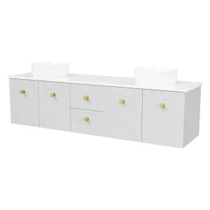 Victoria Vanity 1800mm Double WG Basins SilkSurface AC Top Wall hung by Timberline, a Vanities for sale on Style Sourcebook