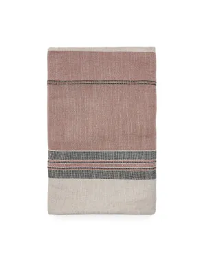 Veliat linen and viscose tablecloth with multicoloured contrasting woven stripes 170 x 250cm by null, a Table Cloths & Runners for sale on Style Sourcebook