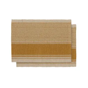 Zeyra set of 2 mustard jute placemats 50 x 35cm by null, a Table Cloths & Runners for sale on Style Sourcebook