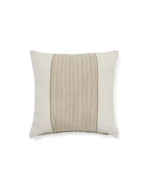 Zoren beige pleated 100% linen cushion cover 50 x 50cm by null, a Cushions, Decorative Pillows for sale on Style Sourcebook