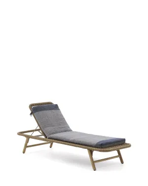 Lounger cushion Delnar 100% PET blue 155 x 50 cm by null, a Cushions, Decorative Pillows for sale on Style Sourcebook