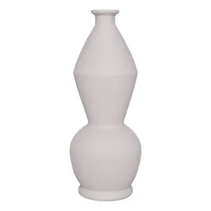 Geo Sculptural Vase 23x60.5cm in White by OZ Design, a Vases & Jars for sale on Style Sourcebook
