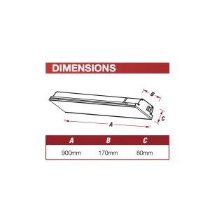 Ventair Sunset Radiant Outdoor Strip Heater IP65 with Remote Control 1800W by Ventair, a Outdoor Heaters for sale on Style Sourcebook