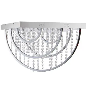 Telbix Luxia Square Flush Mount LED Ceiling Light with Cascading Crystals and RGB Colour Effects Large by Telbix, a LED Lighting for sale on Style Sourcebook