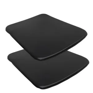Astrid Seat Pad Set of 2 - Black Leather by CAFE Lighting & Living, a Cushions, Decorative Pillows for sale on Style Sourcebook