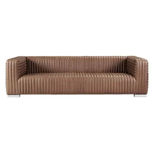 Granger 3 Seater Sofa - Dark Brown Leather by CAFE Lighting & Living, a Sofas for sale on Style Sourcebook